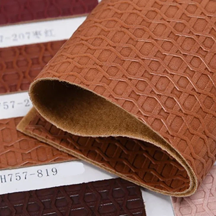 PVC Vintage Woven Pattern Artificial Synthetic Leather For Bag Shoes Sofa Car Wallet Decorate Belt Faux Leather Fabric